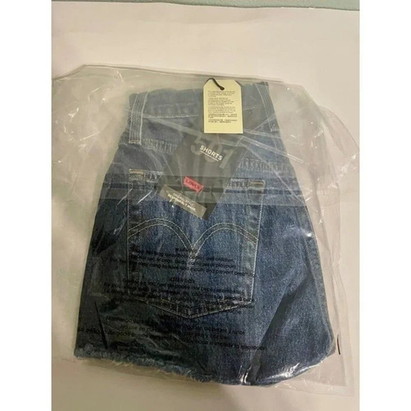 LEVI'S 501® ORIGINAL FIT HIGH RISE WOMEN'S SHORTS 24 Salsa Destiny DARK WASH - Picture 6 of 9